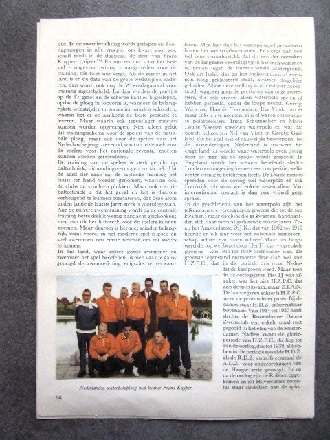 Knipsels en artikelen 1954 over waterpolo, Ophalen of Verzenden, 1940 tot 1960, Knipsel(s)