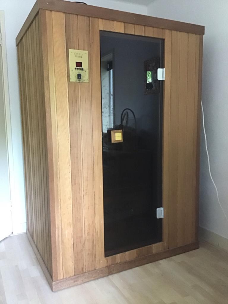 Compacte Infrarood Sauna voor Thuis 131x100x190 cm, Ophalen of Verzenden, Gebruikt, Infrarood, Complete sauna