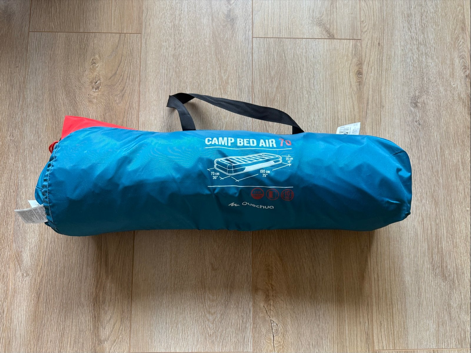 Quechua Camp Bed Air 70 opblaasbaar veldbed, Caravans en Kamperen, Ophalen of Verzenden, Zo goed als nieuw, 1-persoons