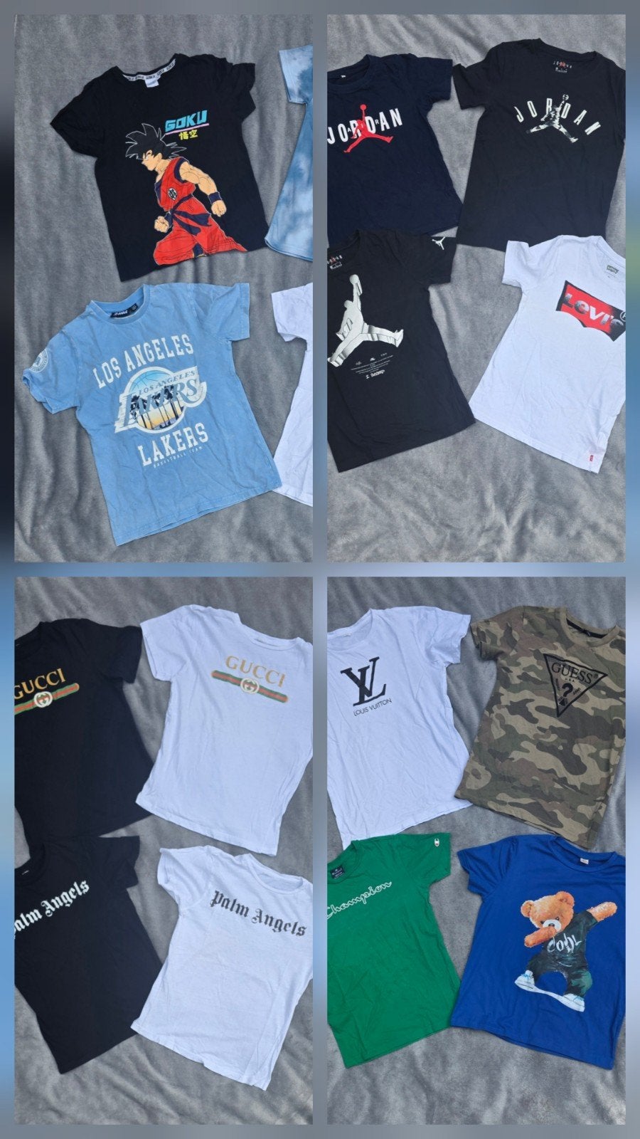 14 T-shirts pakket maat 140: Jordan, Champion, Levi's, Gucci, Ophalen of Verzenden, Gebruikt, Jongen, Setje