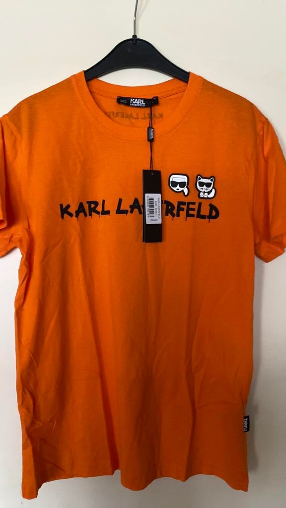 Oranje karl lagerfeld shirt S, Ophalen of Verzenden, Zo goed als nieuw, Oranje