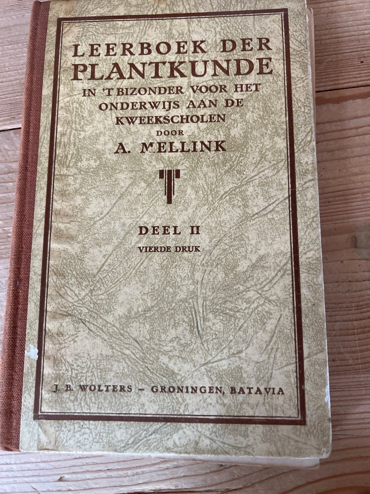 Leerboek der Plantkunde Deel II - A. Mellink (Vierde Druk), Boeken, Ophalen of Verzenden, Beta, Gelezen, Overige niveaus