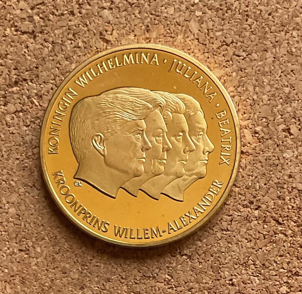 Penning Koningin Wilhelmina Juliana Beatrix Willem Alexander, Ophalen of Verzenden, Overige materialen, Nederland
