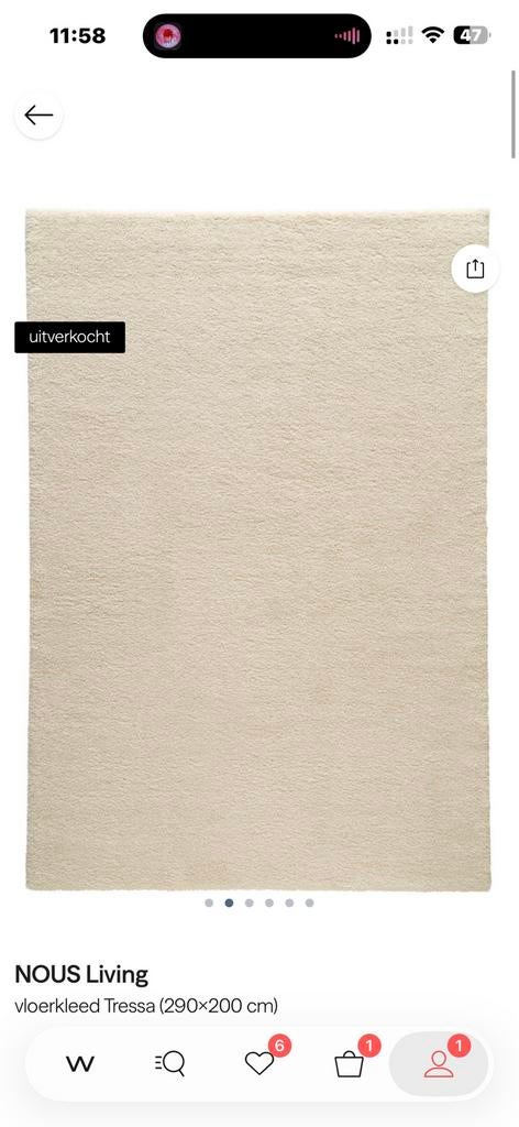 Wehkamp vloerkleed NOUS living 290x200, Ophalen