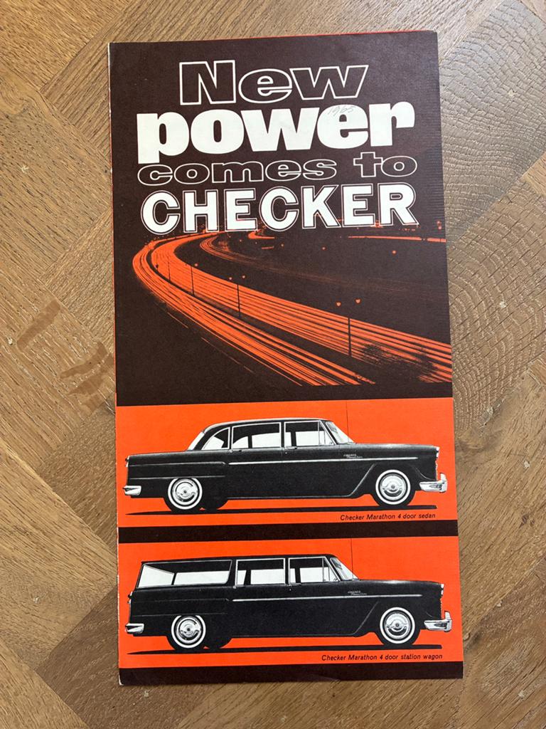Checker New Power brochure 1964, Boeken, Ophalen of Verzenden, Zo goed als nieuw, Overige merken