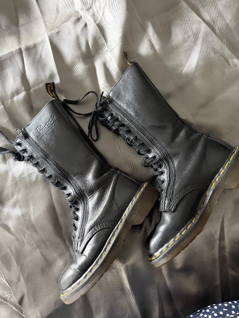DR. MARTENS, Kleding | Dames, Schoenen, Verzenden, Zwart, Lage of Enkellaarzen, Gedragen