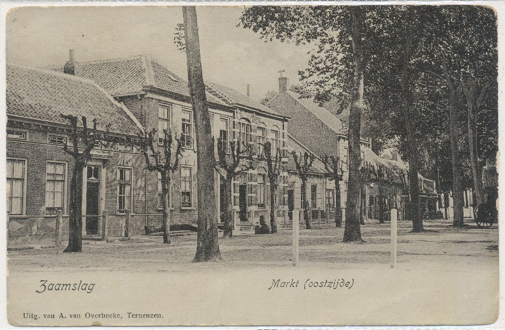 Zaamslag - Markt Oostzijde, Ophalen of Verzenden, Voor 1920, Ongelopen, Zeeland