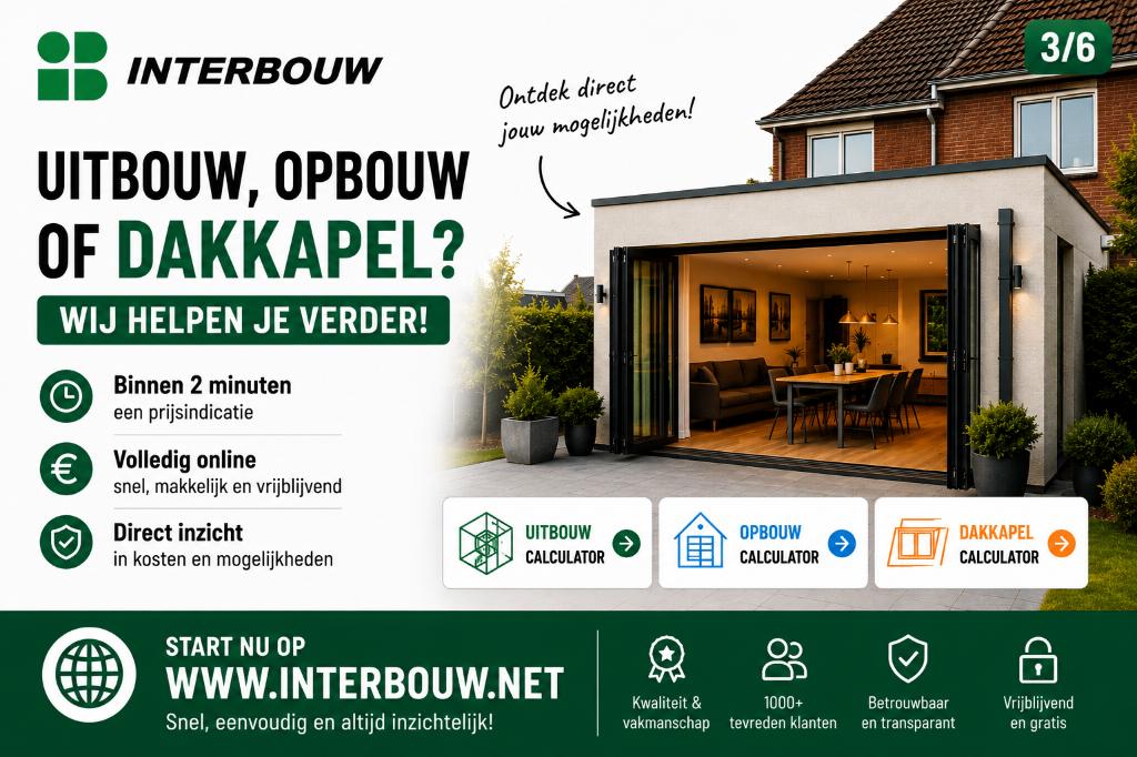 Gratis prijsindicatie voor uw uitbouw, opbouw of dakkapel, Diensten en Vakmensen, Aannemers, Garantie, Verbouw of Aanbouw