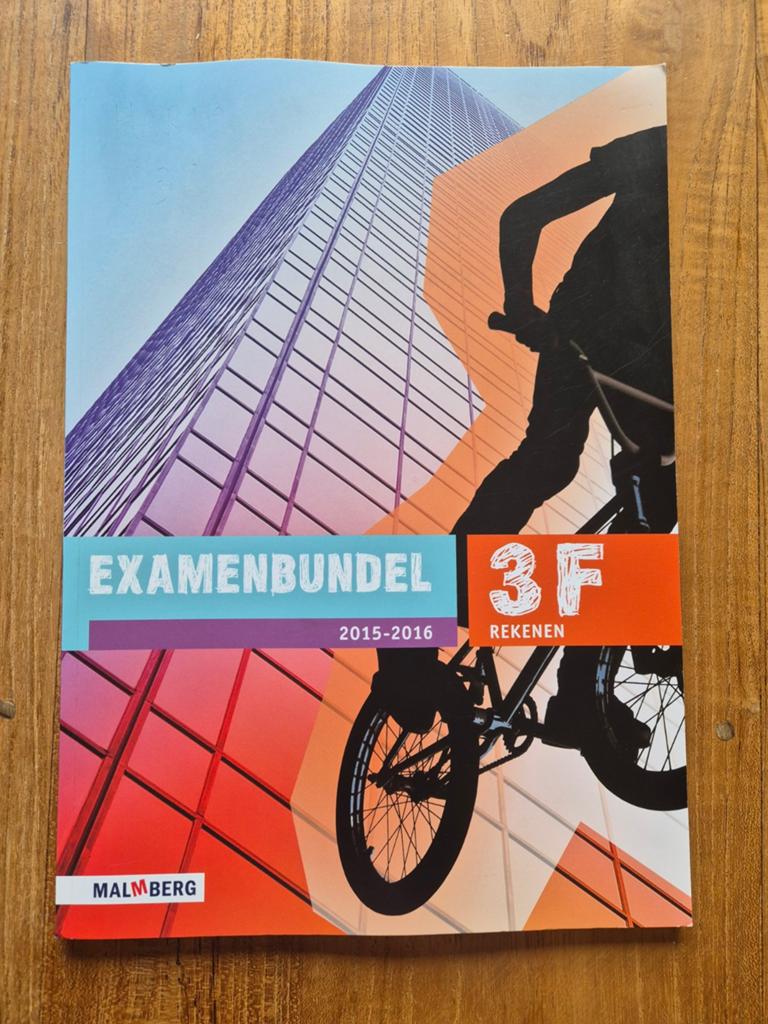 Examenbundel 3F Rekenen 2015-2016 Malmberg, Ophalen of Verzenden, Zo goed als nieuw, MBO, Beta