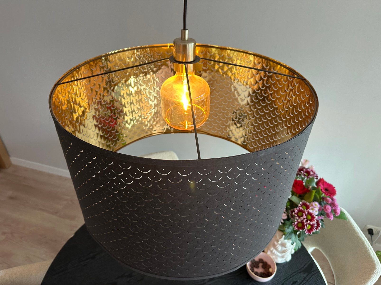 Hang lamp Ikea, Ophalen, Zo goed als nieuw, Zwart, Rond