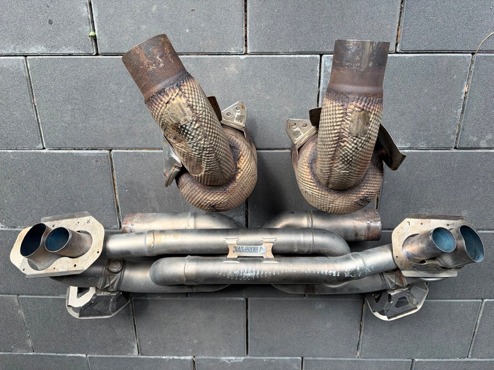 Akrapovic uitlaat voor Porsche 992 Turbo S, Auto-onderdelen, Uitlaatsystemen, Ophalen, Gebruikt, Porsche