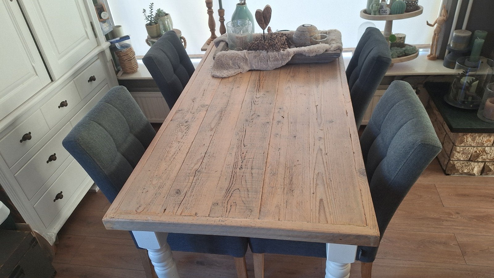 Mooie landelijke eettafel, Huis en Inrichting, Ophalen, Gebruikt, 200 cm of meer, 50 tot 100 cm