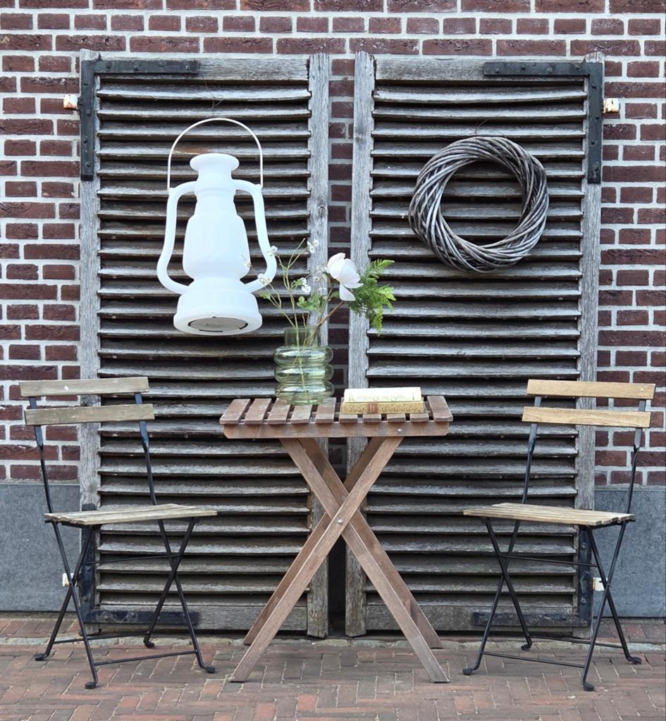 Bistro setje set tafel tuintafel 2 bistrostoelen inklapbaar, Ophalen
