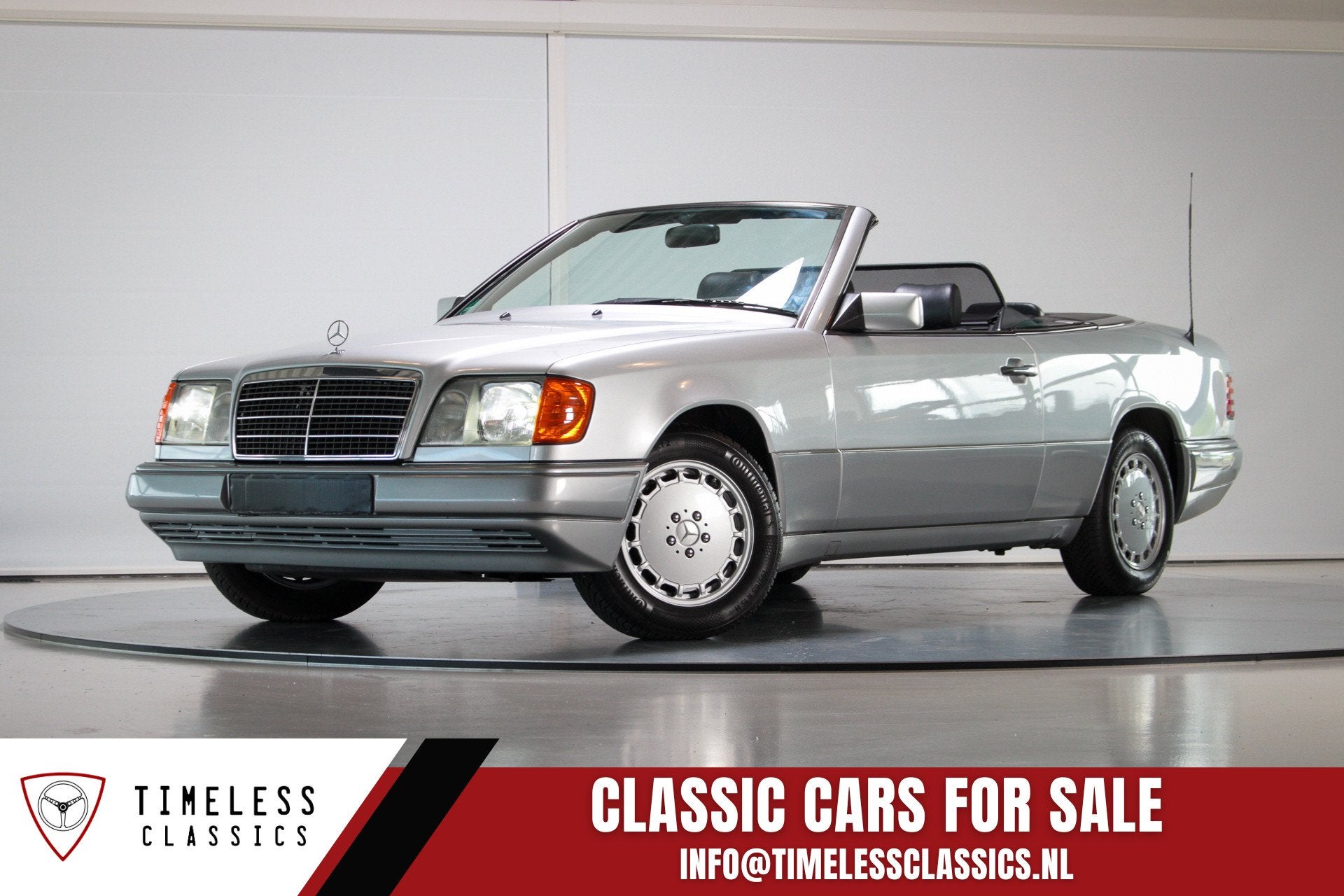 1994 Mercedes-Benz W124 E200 Cabriolet | 3 Eigenaren, Auto's, Oldtimers, Automaat, 1998 cc, Zwart, Cabriolet