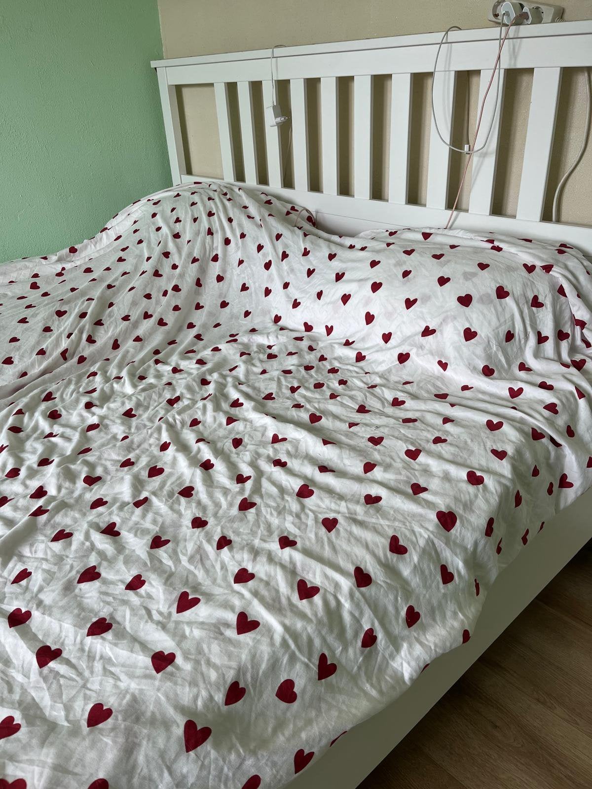 2 persoonsbed hemnes 180x200 cm, Huis en Inrichting, Slaapkamer | Bedden, Gebruikt, Wit, Tweepersoons, Ophalen of Verzenden