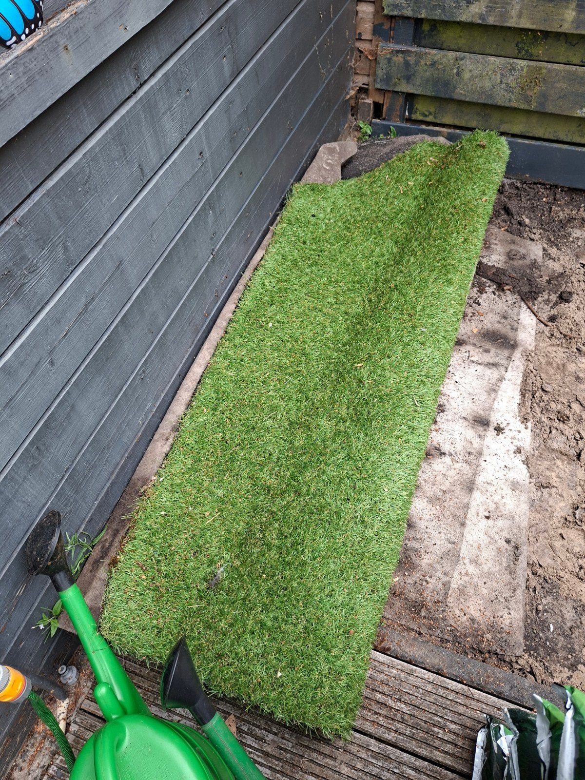 Gebruikt kunstgras met zeil, 14m2 (2x7m), Tuin en Terras, Gras en Kunstgras, Ophalen, Gebruikt, 20 m² of meer