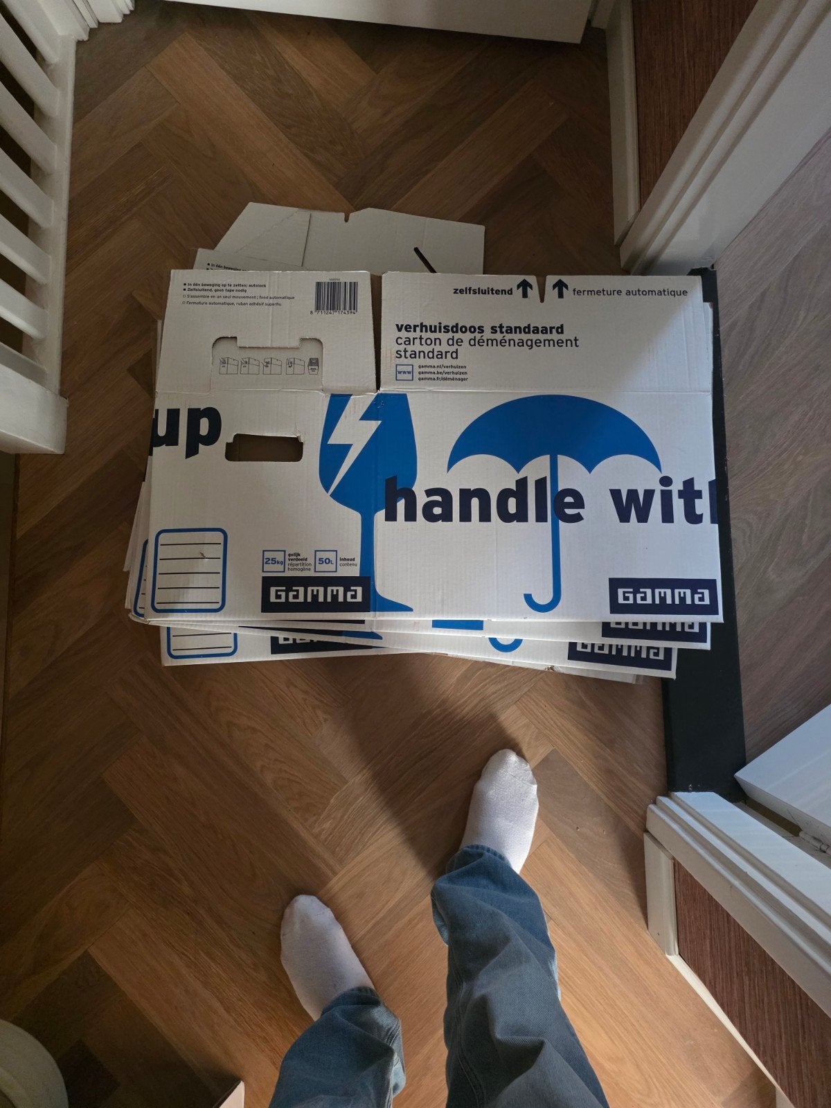 10x Gamma verhuisdozen (8x 50L, 2x 53L extra sterk), Ophalen, Doos