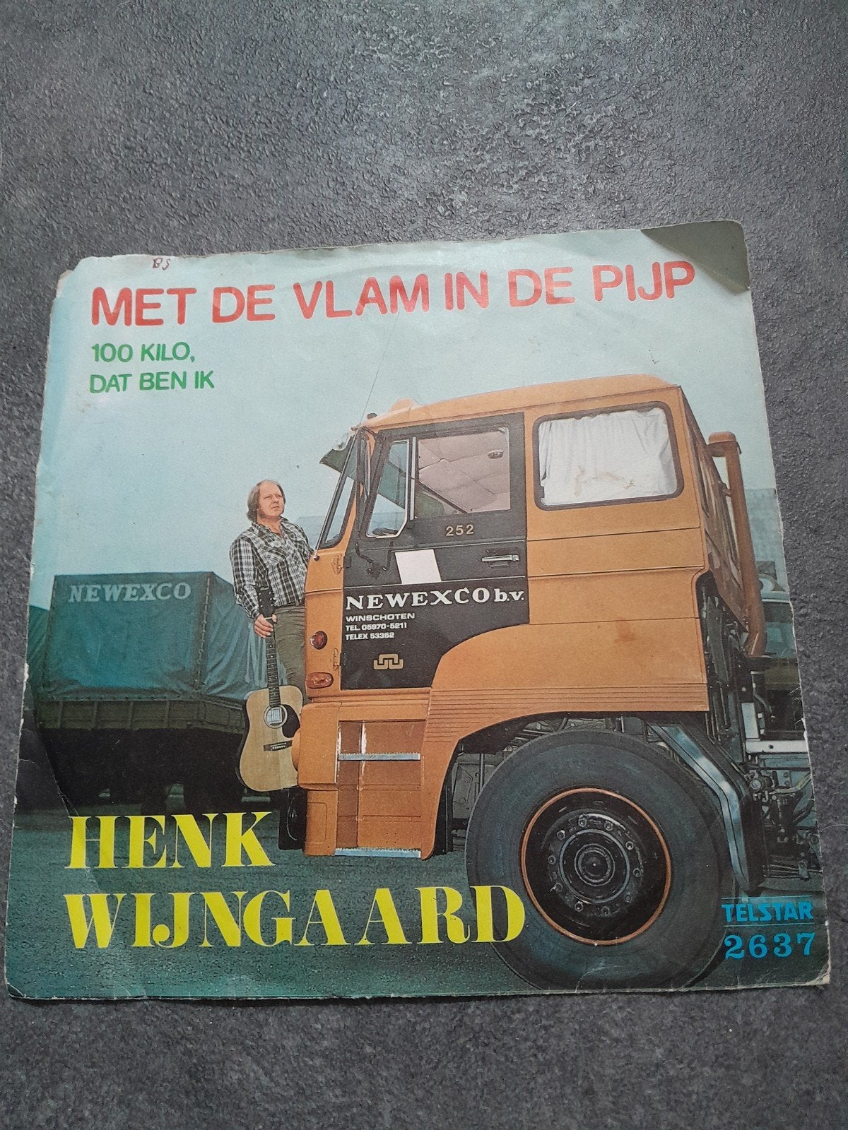 Henk Wijngaard - Met de Vlam in de Pijp (Single), Ophalen, Gebruikt, Originele persing, 7 inch