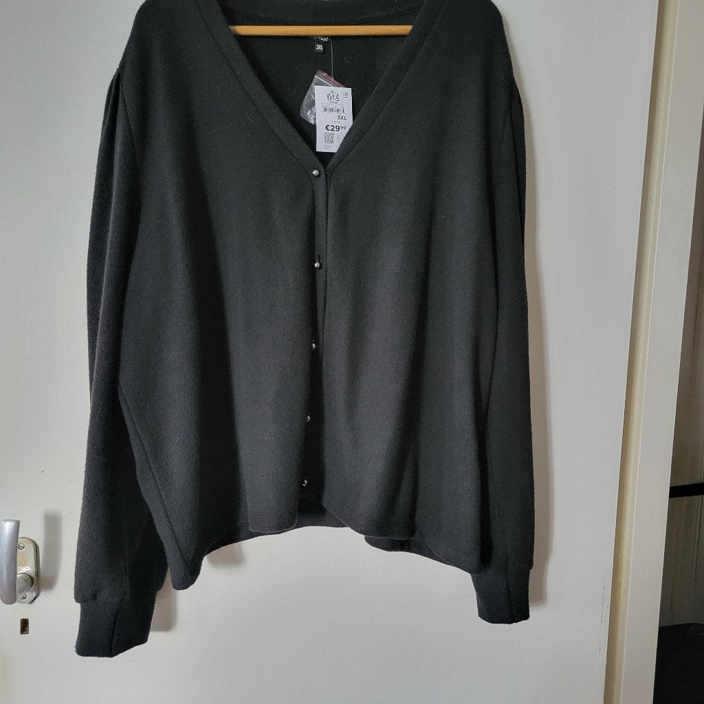 Zwart vestje MS mode, maat 3XL, nieuw met kaartje, Zwart, Maat 46/48 (XL) of groter, Nieuw, Ophalen of Verzenden