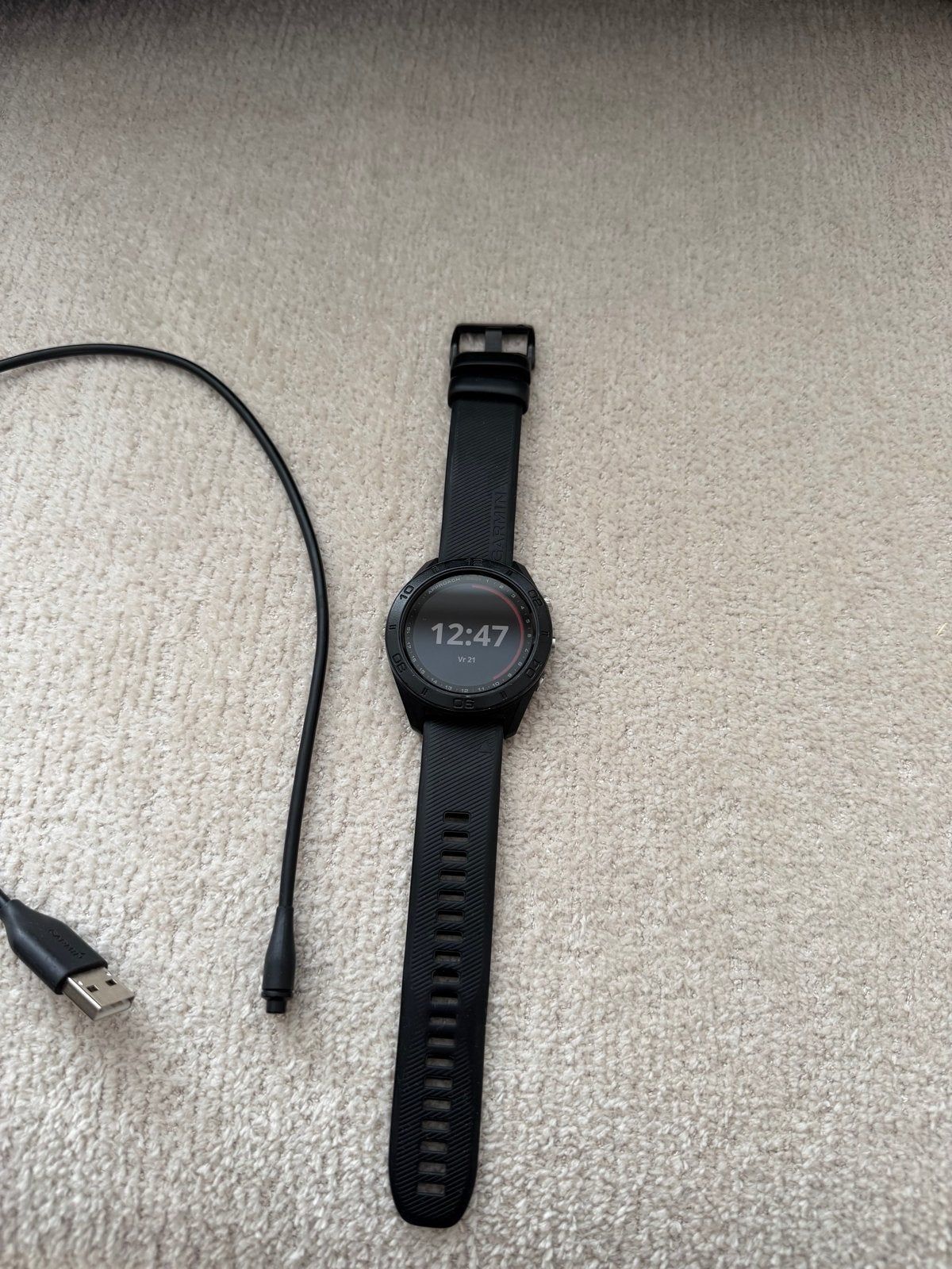 Garmin Approach S60 GPS Golfhorloge, Zwart, Ophalen of Verzenden, Waterdicht, Android