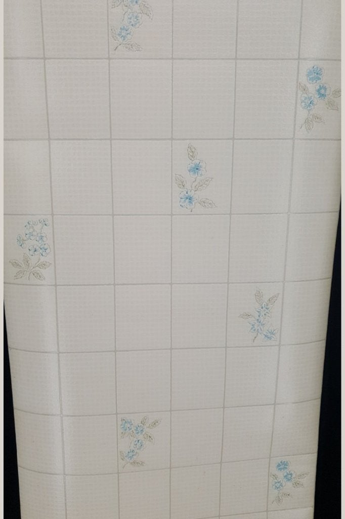5000 schuimvinyl  blauw tegel bloemen keuken badkamer swiet, Huis en Inrichting, Stoffering | Behang, Verzenden, Blauw