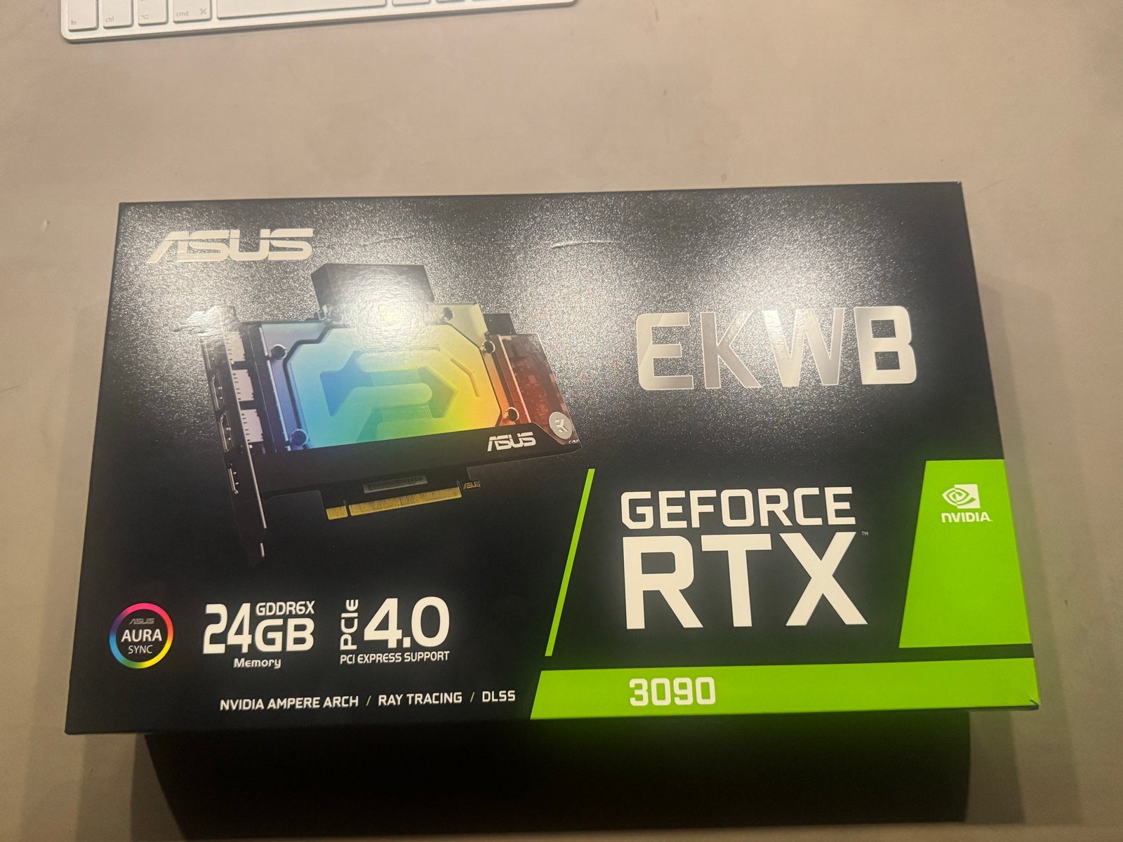 Asus EKWB RTX 3090 Watergekoeld met doos en toebehoren, Computers en Software, HDMI, GDDR6, PCI-Express 4, Ophalen of Verzenden