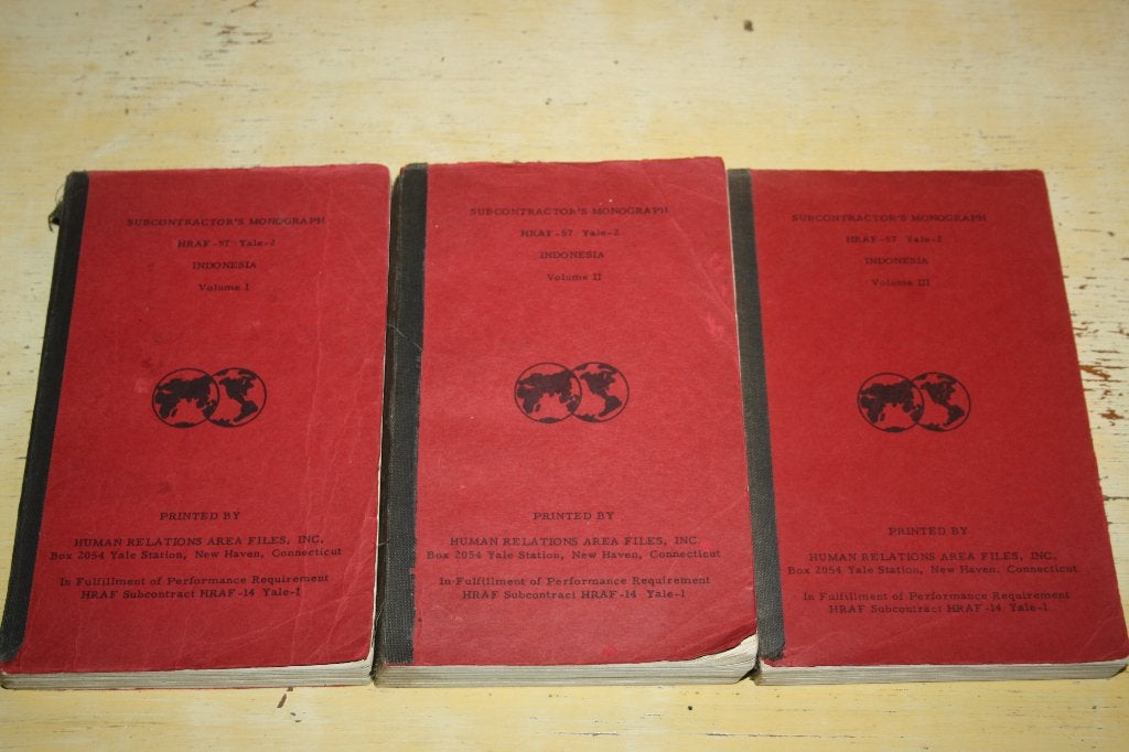 Subcontractor's Monograph HRAF-57 Yale-2 Indonesia Indonesie
