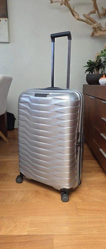 Samsonite Proxis 75 Silver, Sieraden, Tassen en Uiterlijk, Koffers, Hard kunststof, Verzenden, 45 tot 55 cm, Zo goed als nieuw