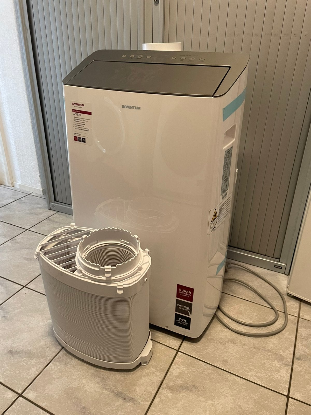 mobiele airco inventum ac127w set split unit, Ophalen, Timer, 3 snelheden of meer, Zo goed als nieuw