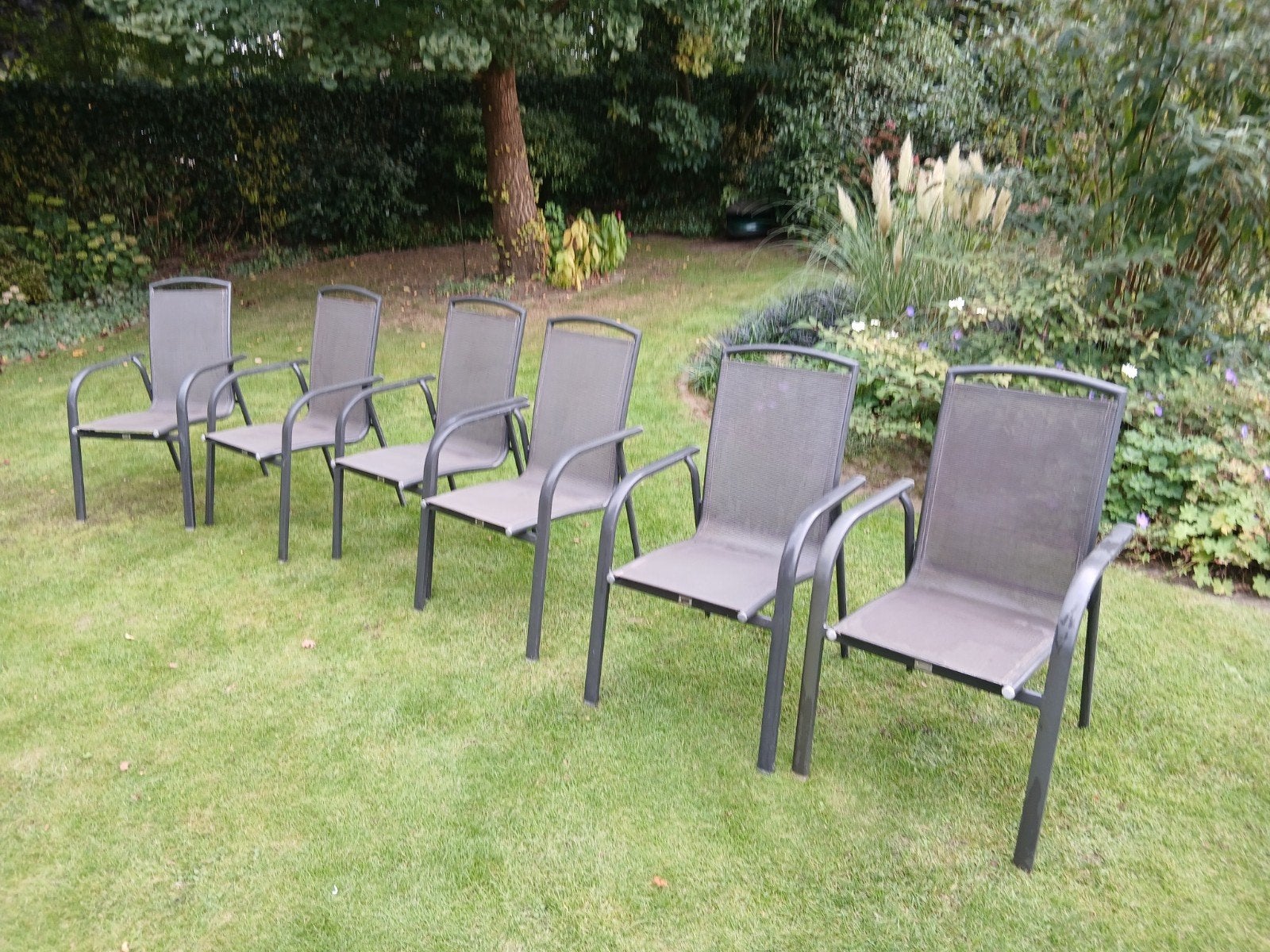 6 stapelbare tuinstoelen van Sediamo, Ophalen, Gebruikt, Metaal, Stapelbaar