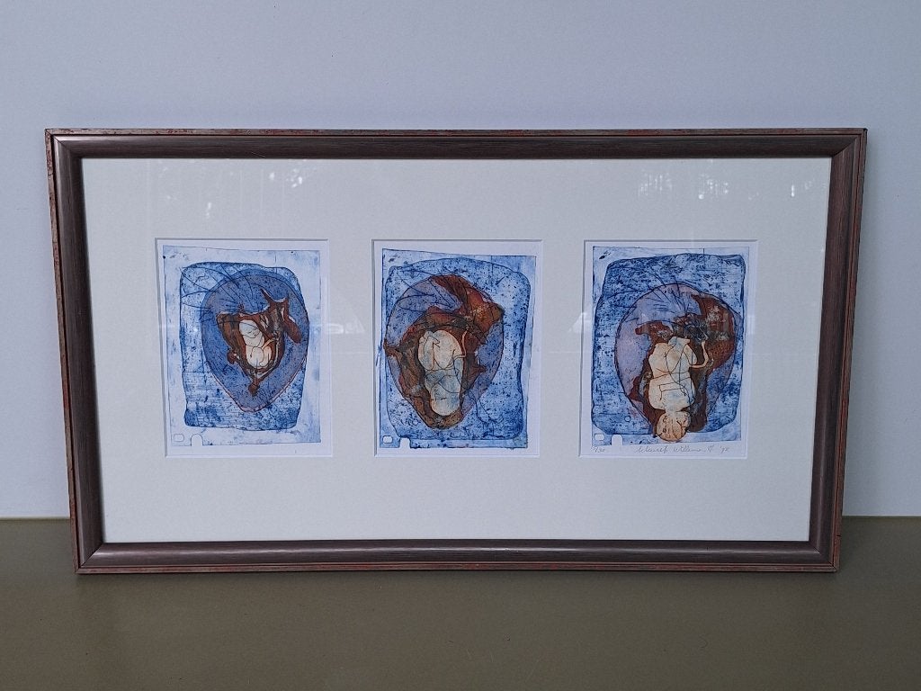 kleurets Willemien H Holterman zwangerschap geboorte baby, Antiek en Kunst, Kunst | Etsen en Gravures, Dagelijks leven, Ophalen of Verzenden