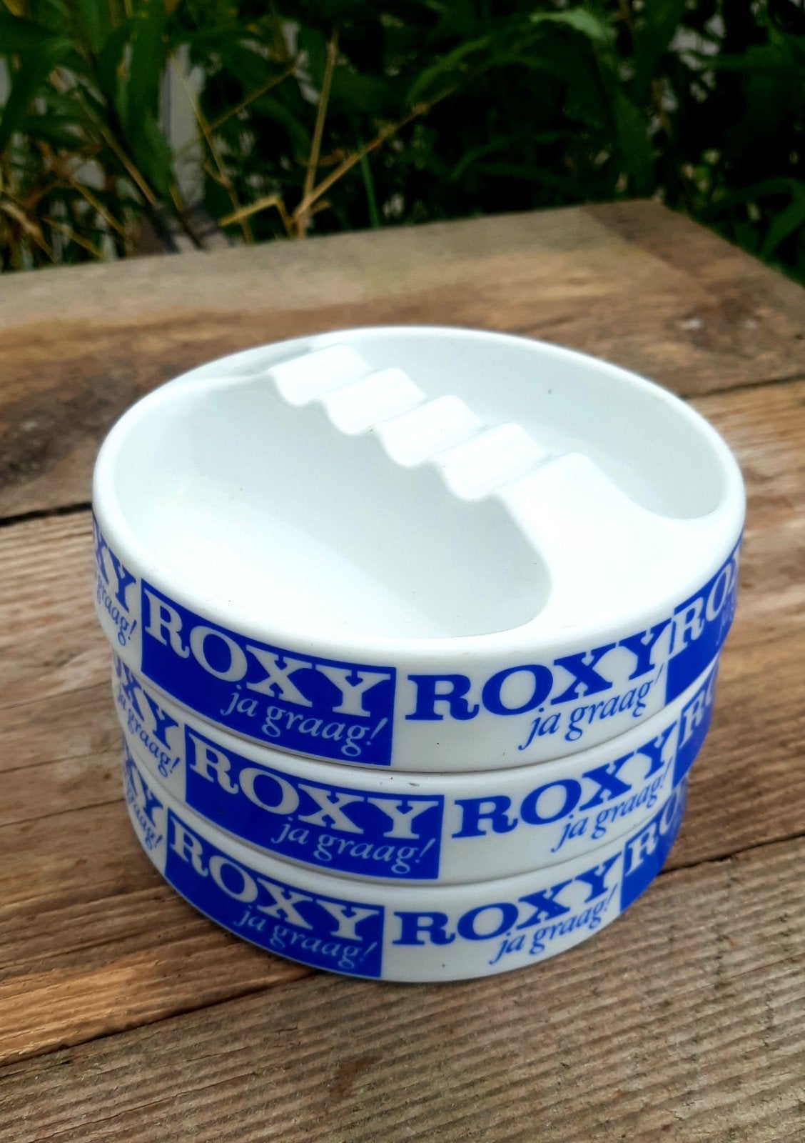 Vintage ROXY Sigaretten - Asbak - (Porselein Mosa), Ophalen of Verzenden, Zo goed als nieuw