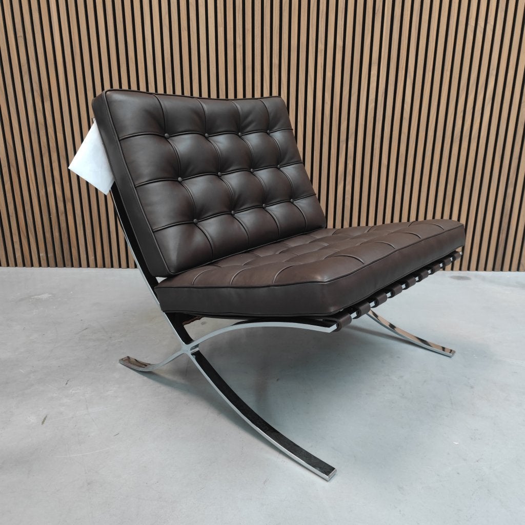 Knoll Barcelona chair- Relax Mokka, Ophalen of Verzenden