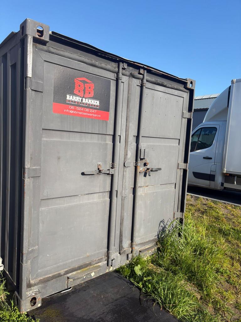 Compacte 6ft Opslagcontainer - Ideaal voor Extra Ruimte, Ophalen of Verzenden, Gebruikt, Metaal, Containerberging
