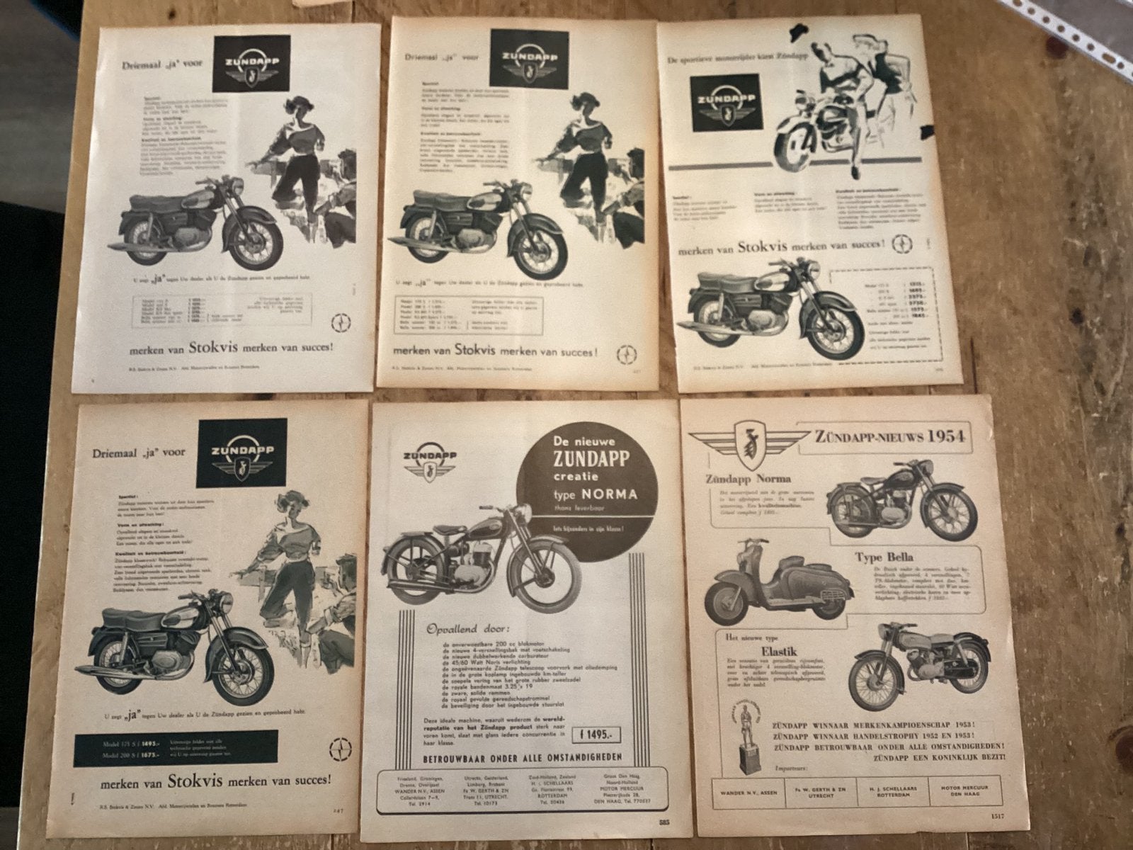 ZÜNDAPP BELLA NORMA EN TEST jaren 50, Motoren, Ophalen of Verzenden, Overige merken