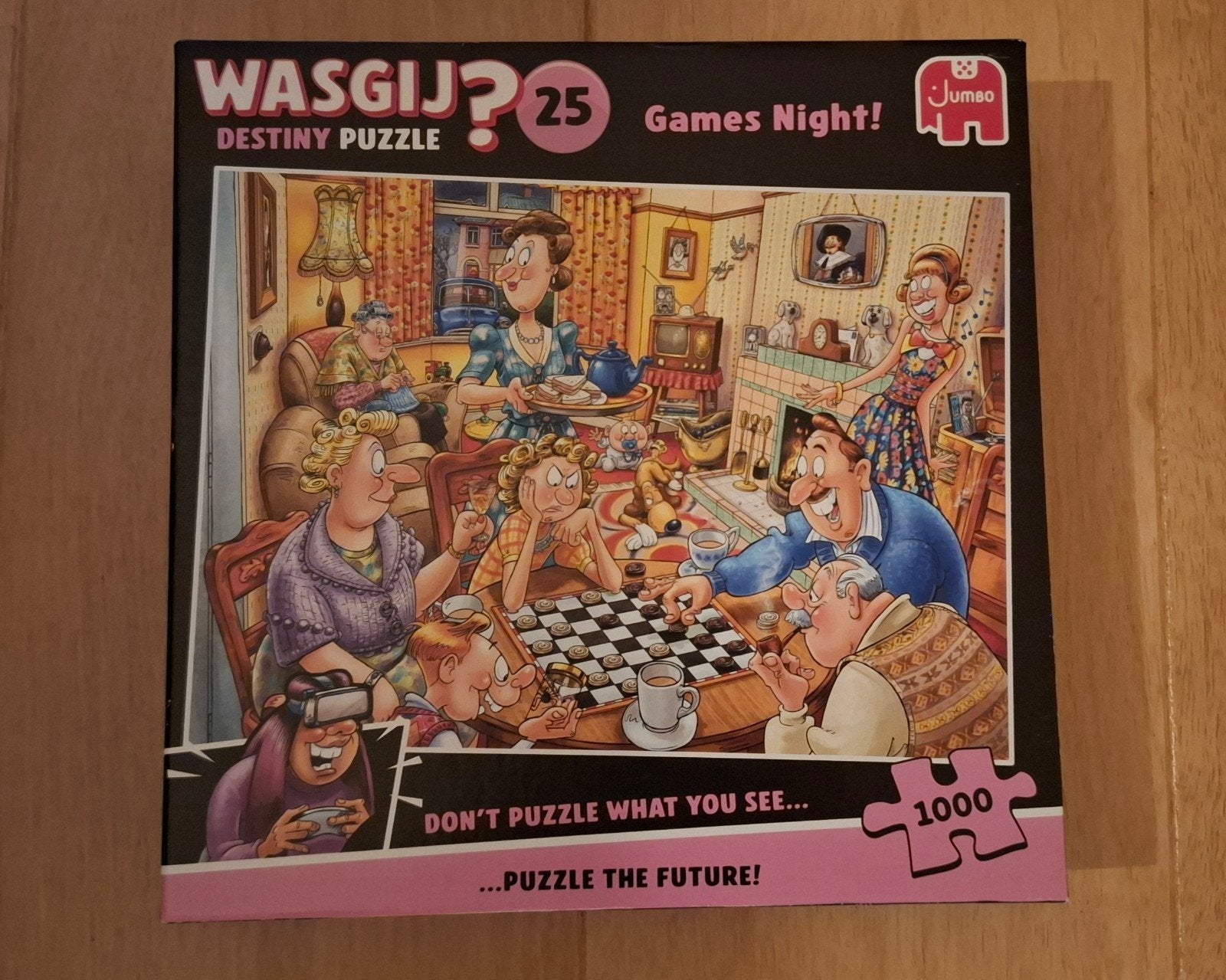 Wasgij Destiny 25 Games Night 1000 stukjes, Ophalen, 500 t/m 1500 stukjes, Zo goed als nieuw