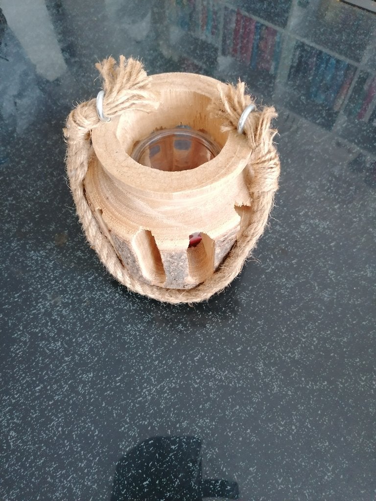 houten kaarshouder, Ophalen, Zo goed als nieuw, Hout