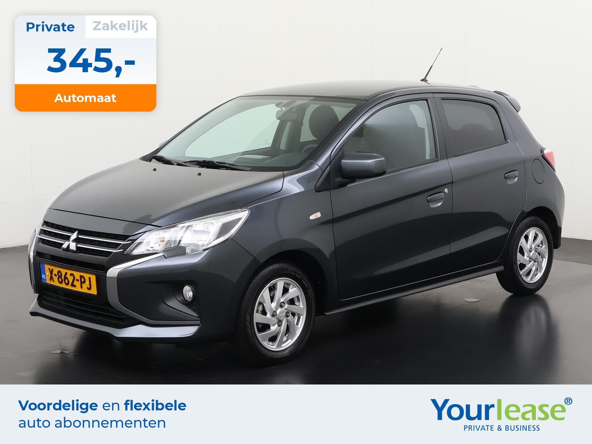 Mitsubishi Space Star 1.2 Dynamic Automaat | All-in 345,- Pr, Auto's, Mitsubishi, Stof, Gebruikt, Start-stop-systeem, Bedrijf