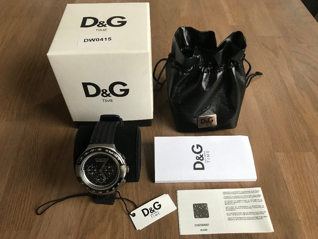 Nette D&G Dolce and Gabbana heren horloge type DW0415, Overige merken, Gebruikt, Staal, Polshorloge