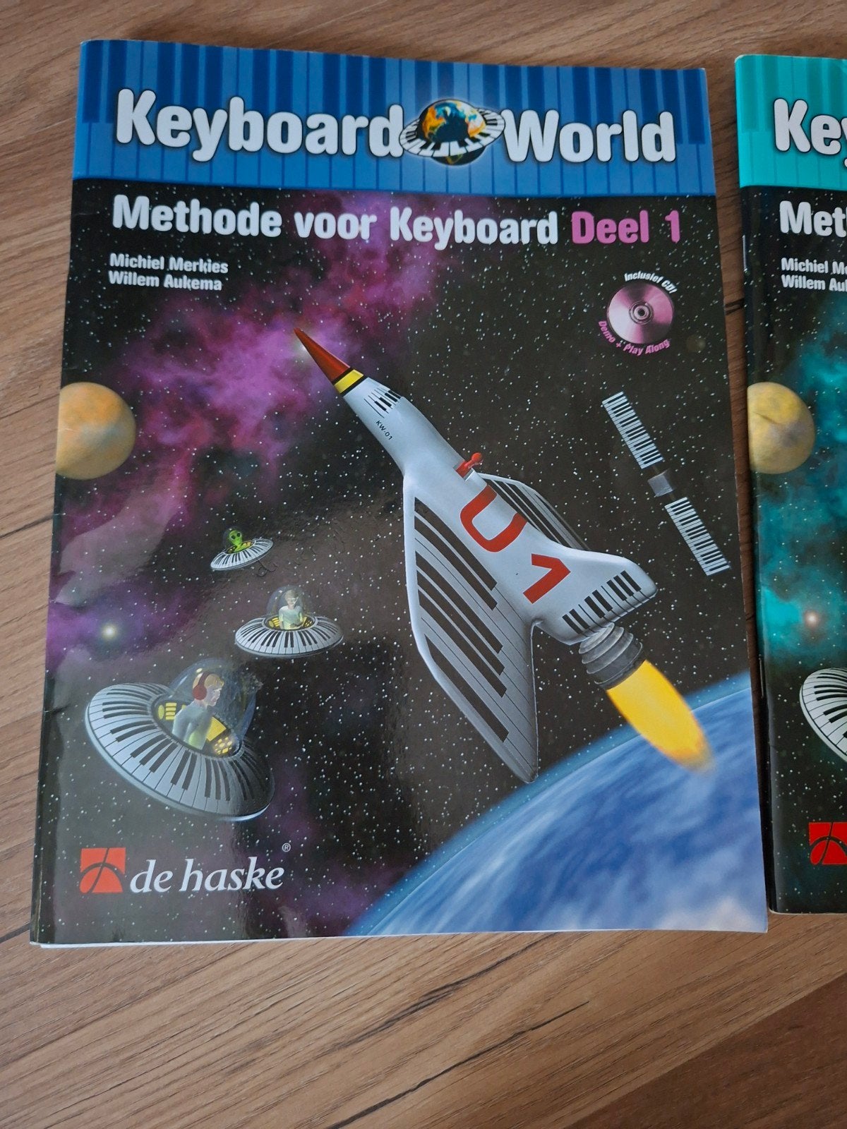 Keyboard World Methode voor Keyboard Deel 1 & 2 met CD's, Ophalen of Verzenden, Zo goed als nieuw, Overige niveaus, Michiel Merkies, Willem Aukema