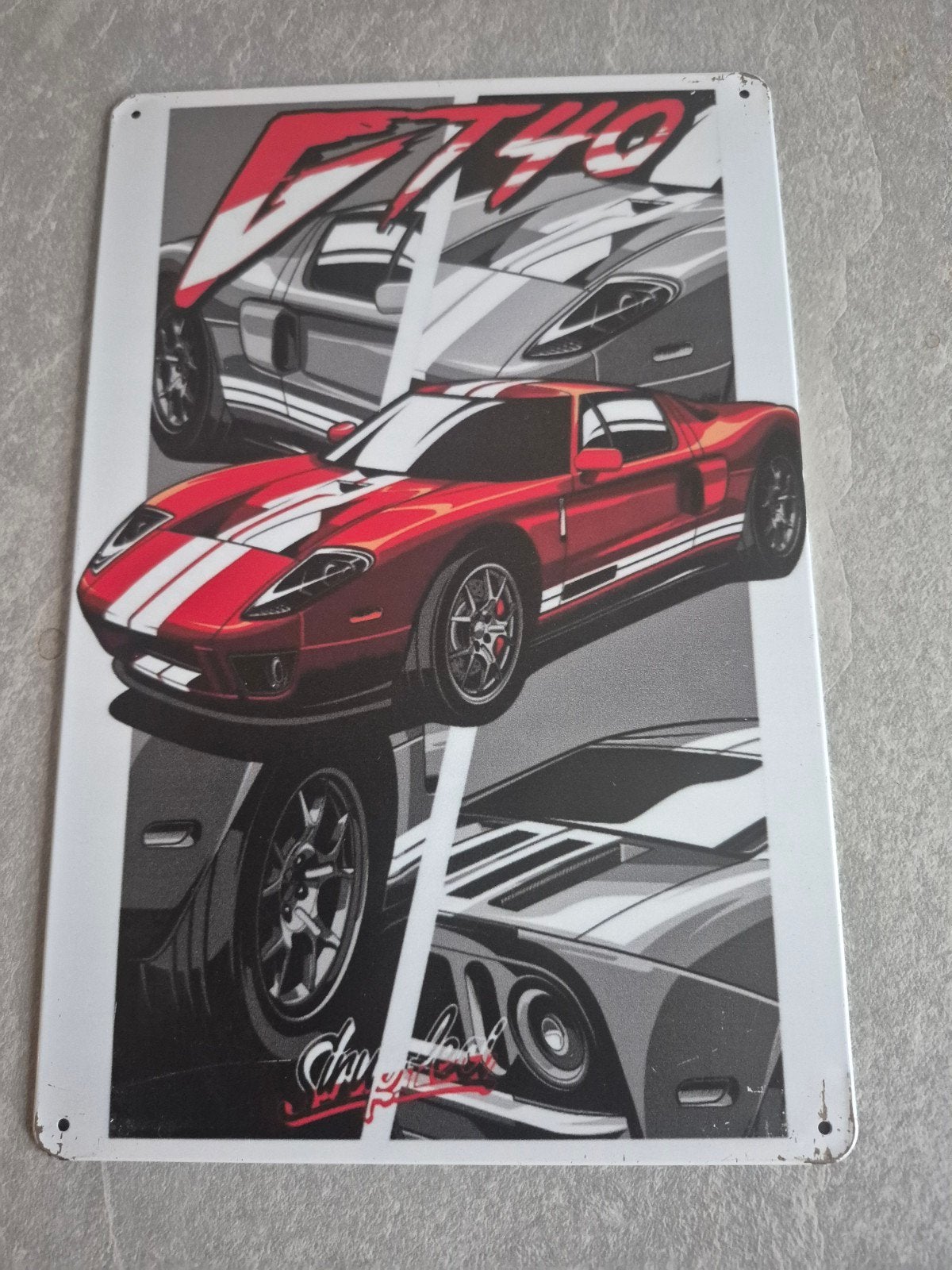 Metalen Reclamebord Ford GT40 - Vintage Look, Ophalen of Verzenden, Nieuw, Reclamebord
