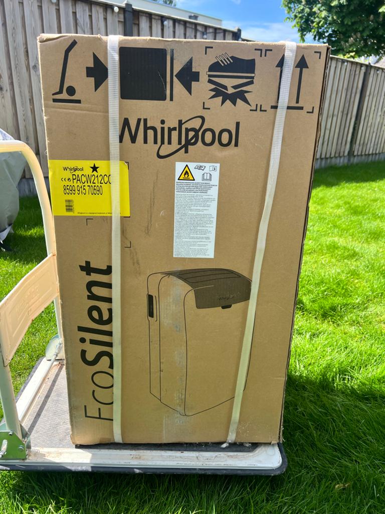 Whirlpool EcoSilent Mobiele Airco PACW212CO - Nieuw in doos, Minder dan 60 m³, Nieuw, 3 snelheden of meer, Ophalen of Verzenden