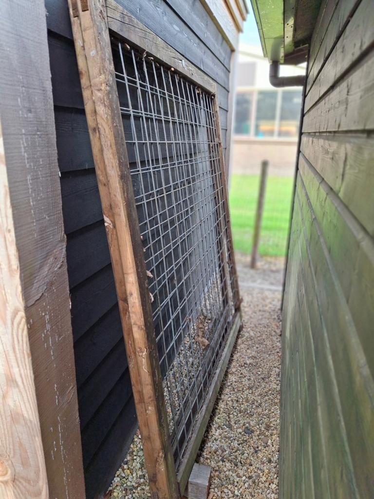 2 stuks Hillhout tuinscherm 180 x 180 cm, Tuin en Terras, Schuttingen, Ophalen, Minder dan 3 meter, Hout, 1 tot 2 meter
