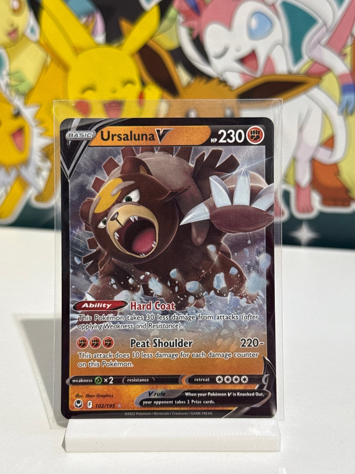 Pokemon Ursaluna V 102/195, Ophalen of Verzenden, Zo goed als nieuw, Losse kaart