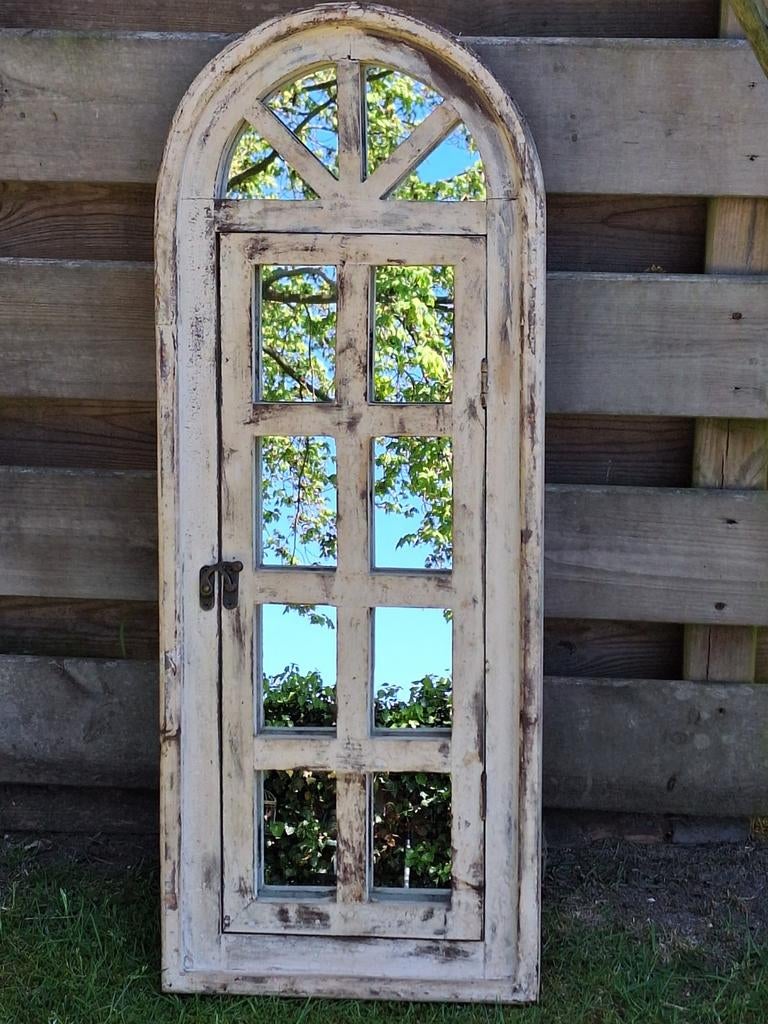 Prachtige landelijke houten spiegel., Ophalen, Gebruikt