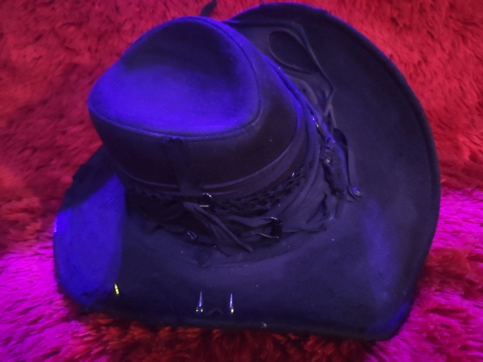 SCHNITTMUSKEL custom cowboyhoed gothic / post-apocalyptic, Schnitt, Hoed, Ophalen of Verzenden, 57 cm (M, 7⅛ inch) of minder