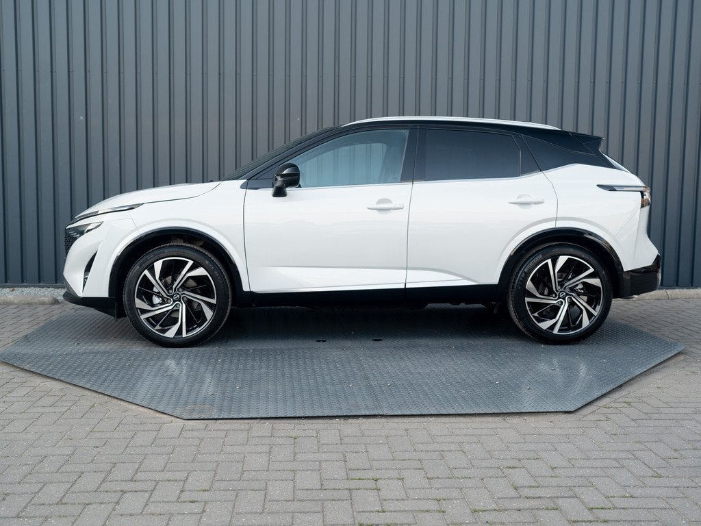 Nissan QASHQAI 1.3 MHEV Xtronic Tekna Plus | panodak | Leder, 12 maanden, 4 cilinders, Wit, Bedrijf