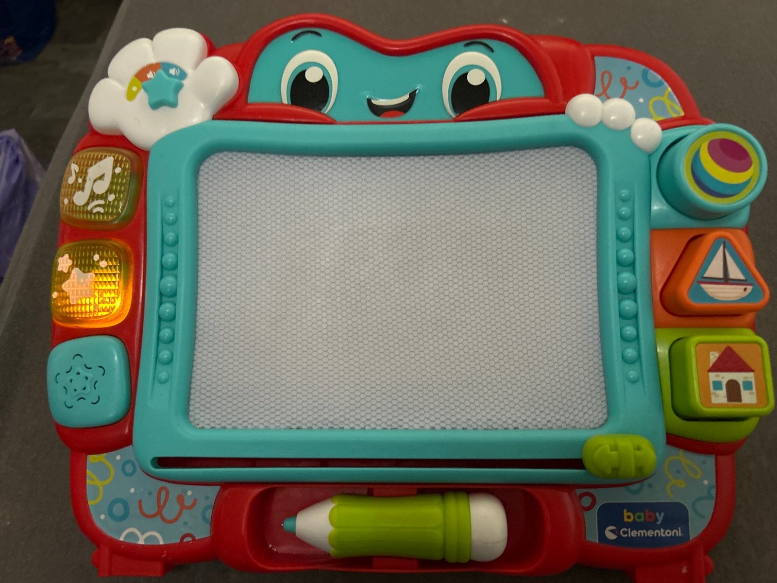 Baby Clementoni Tekenbord met Licht en Geluid, Ophalen, Gebruikt, Knutselen, Met licht