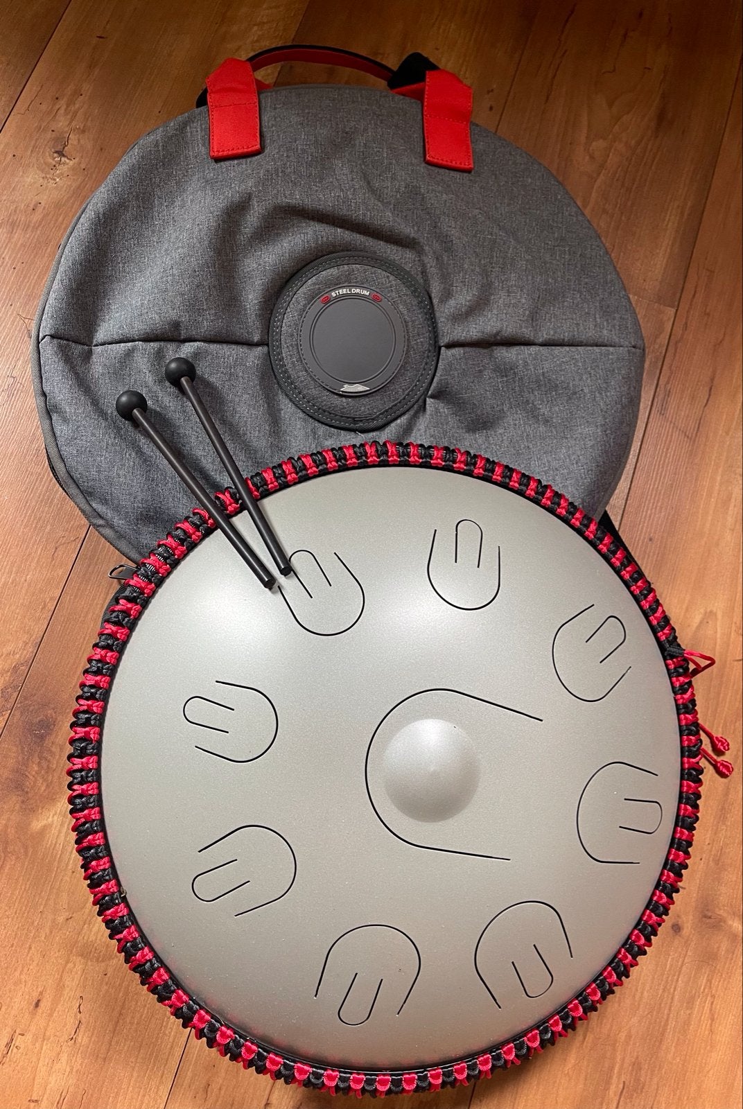 Steel Tongue Drum met tas en stokken - Zo goed als nieuw, Muziek en Instrumenten, Ophalen of Verzenden, Zo goed als nieuw, Melodische percussie