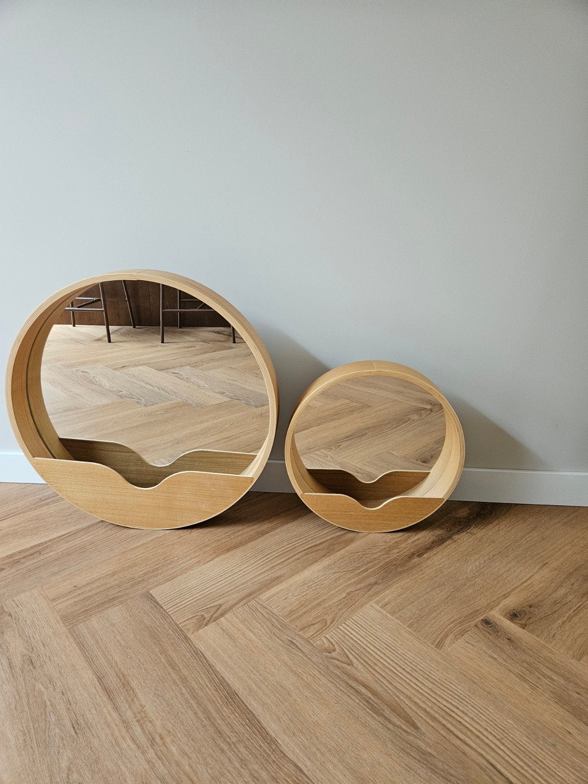 Zuiver round wall spiegels, Huis en Inrichting, Ophalen, Minder dan 50 cm, Rond, Zo goed als nieuw